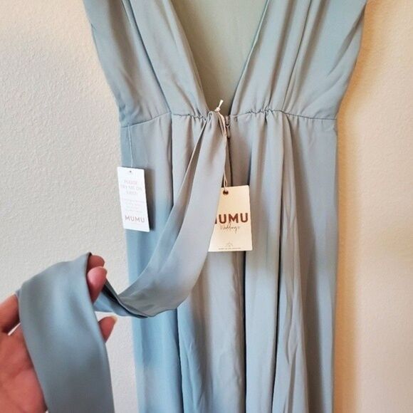 NEW Show Me Your Mumu Silver Sage Crisp Jenn Maxi Dress Size XS - Picture 7 of 8